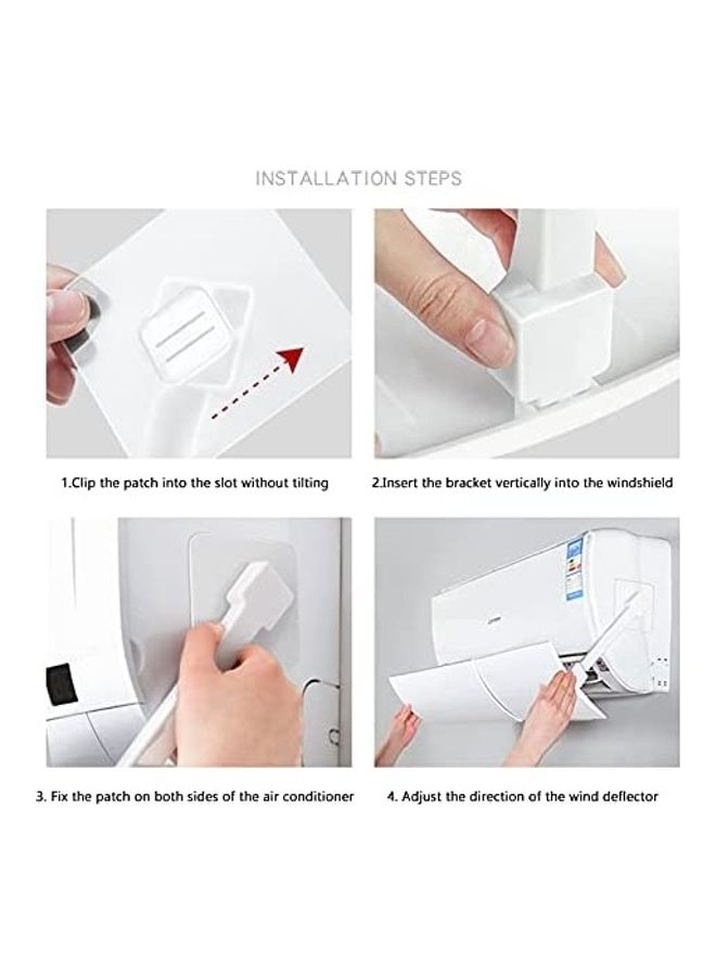 شو وو حارفة تكييف الهواء قابلة للسحب لمنع التهوية المباشرة T73 أبيض - Image 3