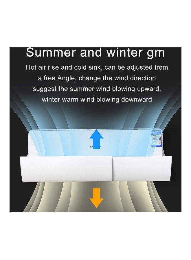 شو وو حارفة تكييف الهواء قابلة للسحب لمنع التهوية المباشرة T147 أبيض - Image 2