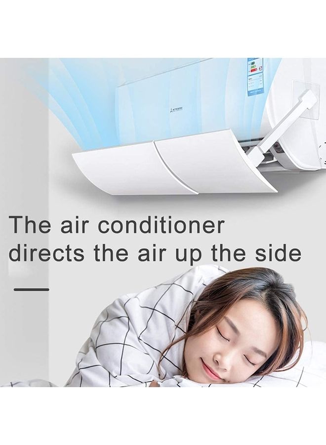 شو وو حارفة تكييف الهواء قابلة للسحب لمنع التهوية المباشرة T147 أبيض - Image 4