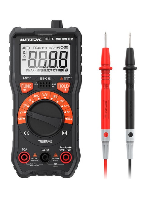 Multi-Functional Digital Multi-Meter Black/Orange