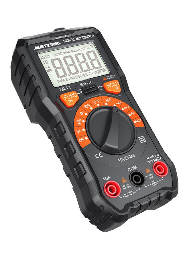 Meterk - Multi-Functional Digital Multi-Meter Black/Orange - Image 1