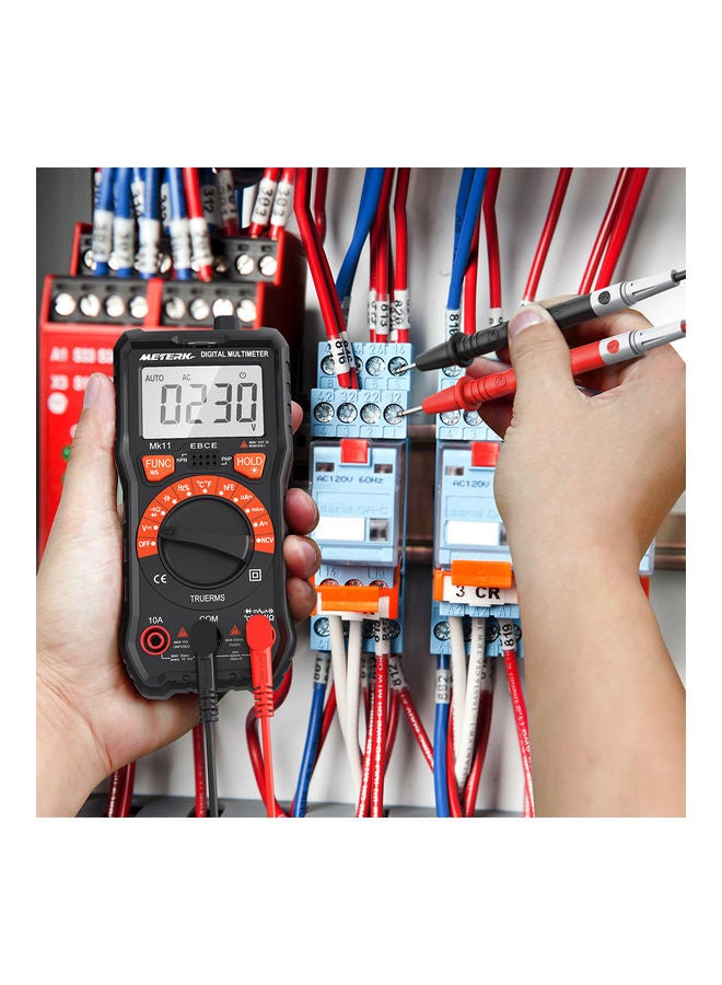 Meterk - Multi-Functional Digital Multi-Meter Black/Orange - Image 1