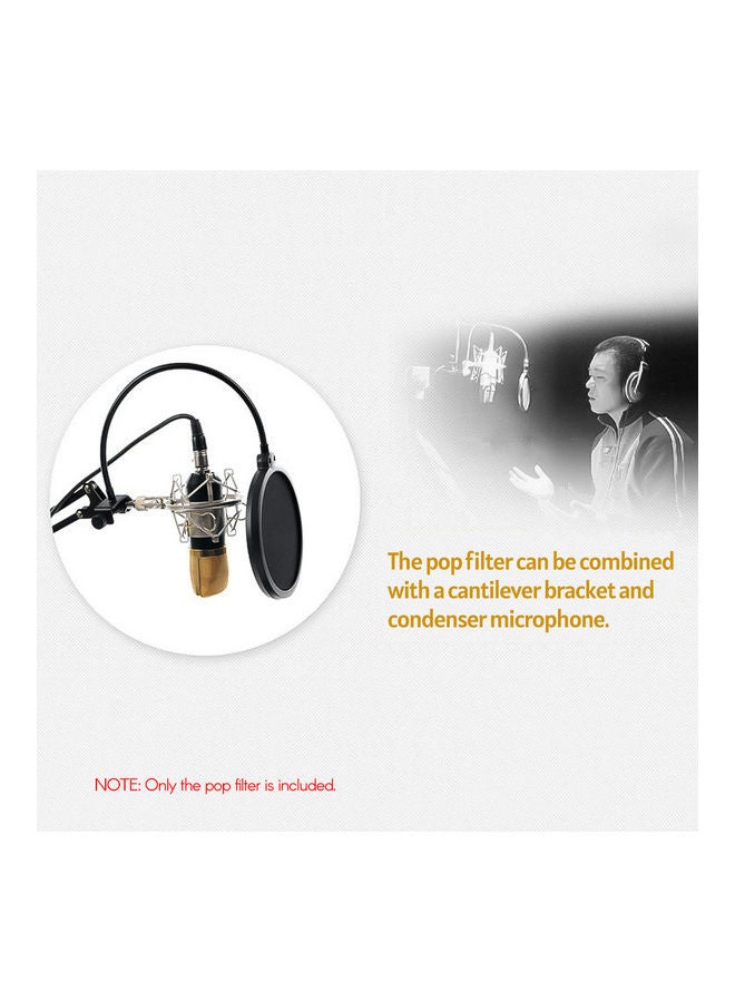 Generic Two-Layer Microphone Pop Filter I-7126 Black  - Image 5