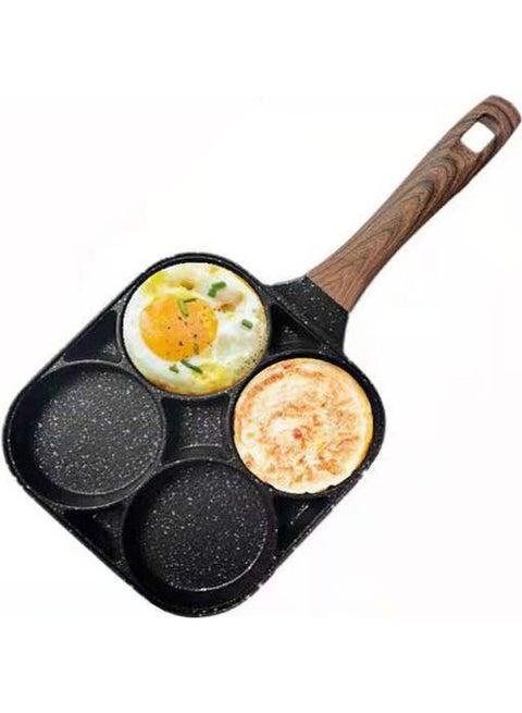 4-Hole Pancake Frying Pan Multicolour 14x7.5x1inch