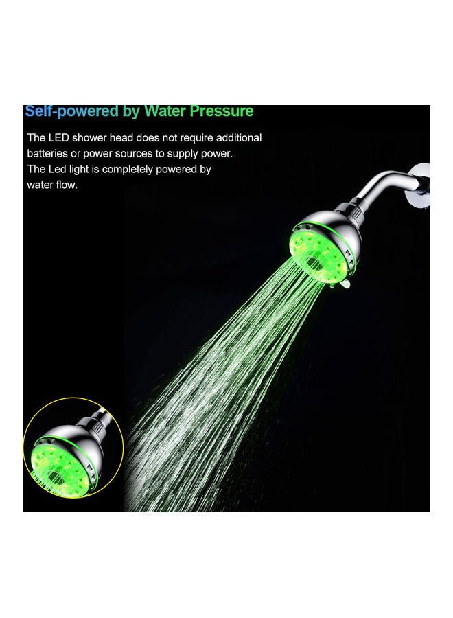 LED Shower Head Silver 11x7.8x7.8cm - Image 2