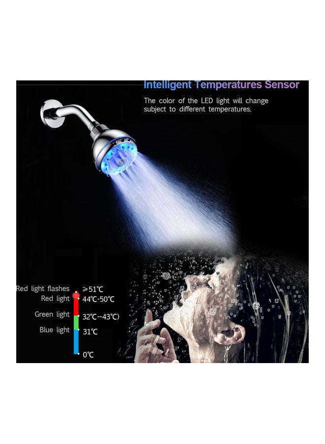LED Shower Head Silver 11x7.8x7.8cm - Image 3
