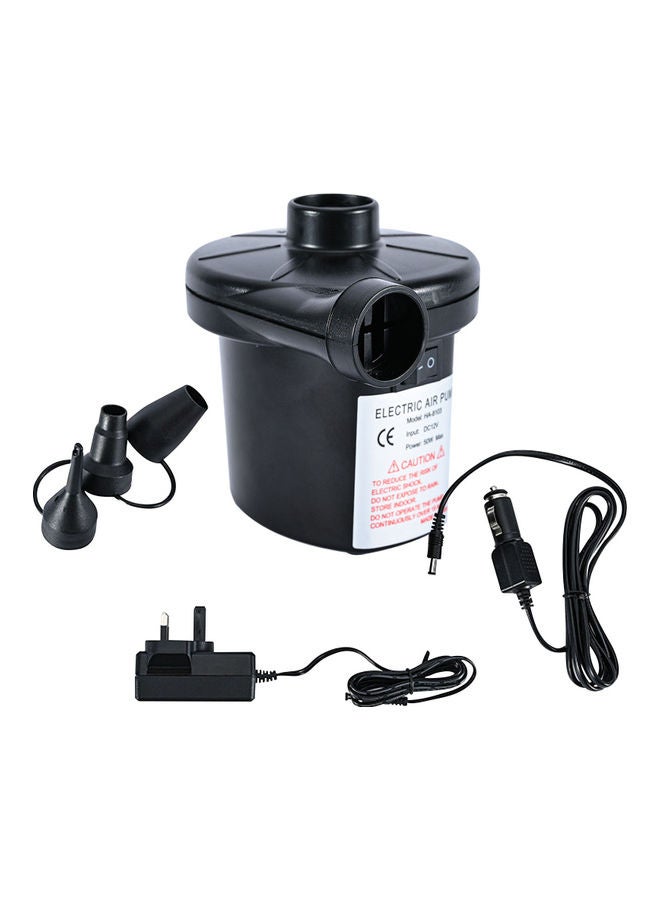 Generic Deflate Electric Air Pump with Portable Nozzles Black  - Image 1