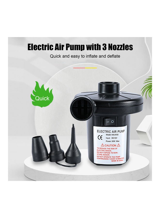 Generic Deflate Electric Air Pump with Portable Nozzles Black  - Image 5