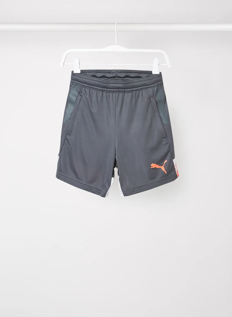 PUMA Kids/Teen Solid Individual Cup Youth Football Shorts Grey