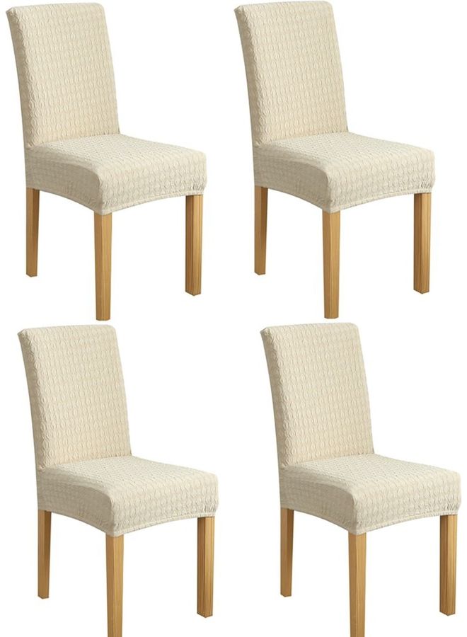 Sharpdo 4-Piece Of Waterproof Thick Chair Covers Beige  - Image 1