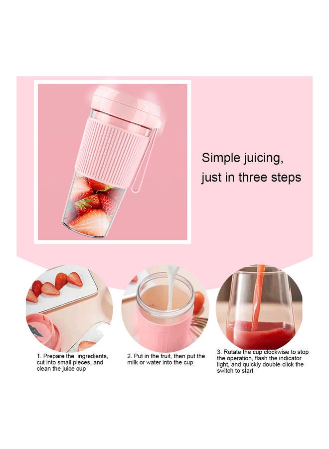 Mini Portable Juicer Blue/White 280ml  - Image 2