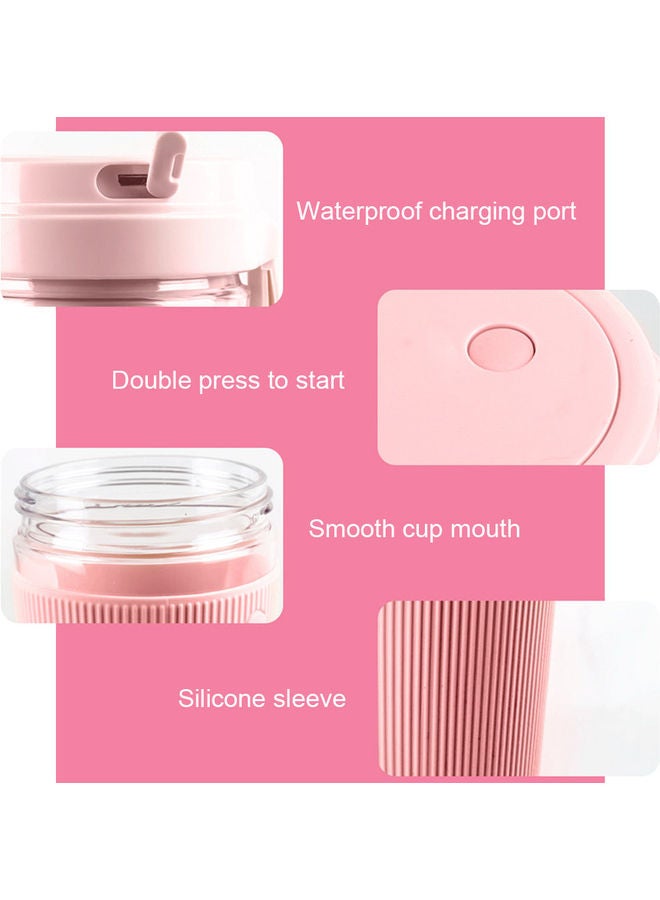 Mini Portable Juicer Blue/White 280ml  - Image 4
