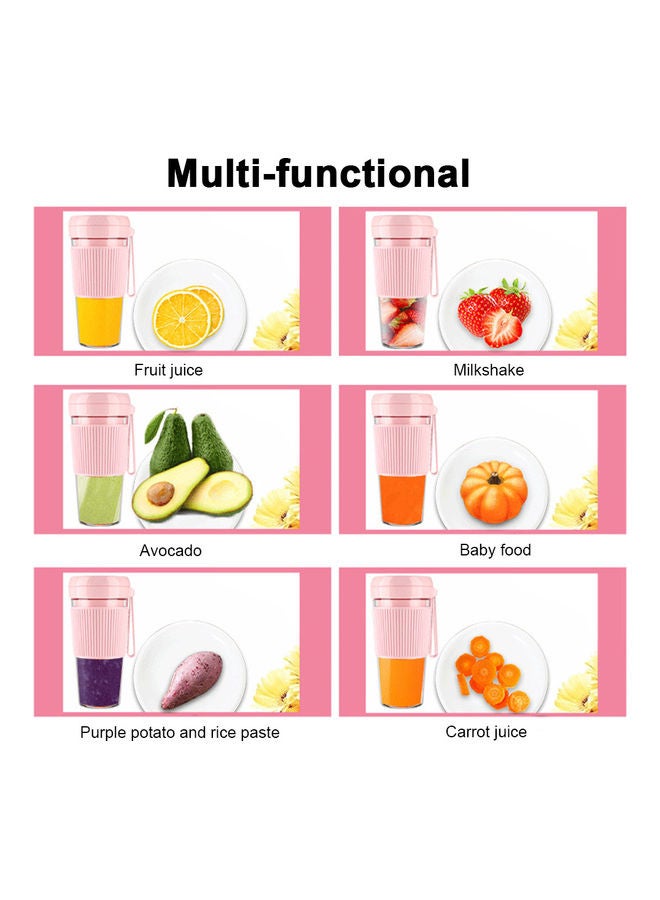 Mini Portable Juicer Blue/White 280ml  - Image 5