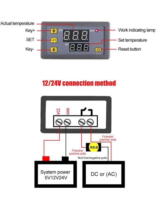 Generic High-Precision Temperature Controller Black  - Image 3