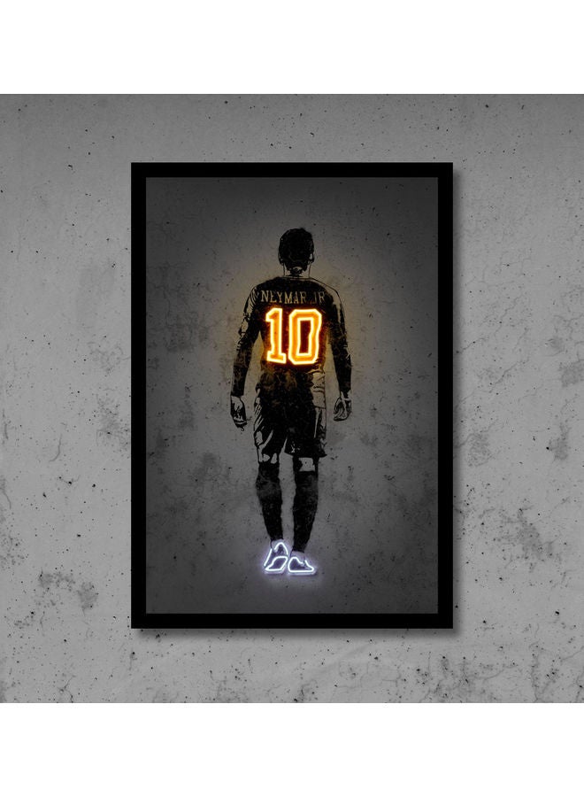 Boomah Accessories - Neymar Neon Art Poster With Frame Multicolor 30x40cm - Image 1