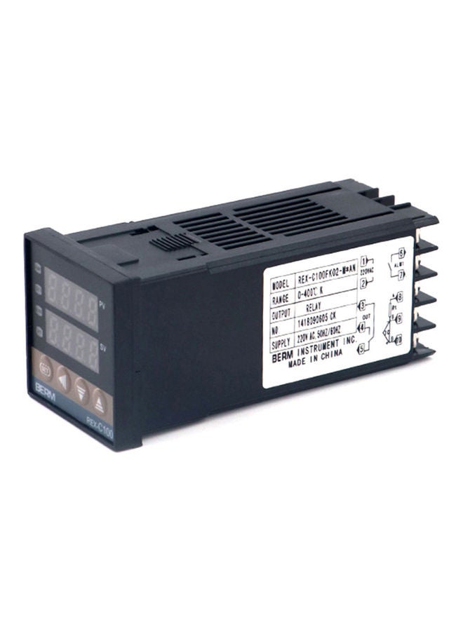 جهاز للتحكم الرقمي في درجة الحرارة PID أسود 10.70x4.80x4.80سم - Image 2