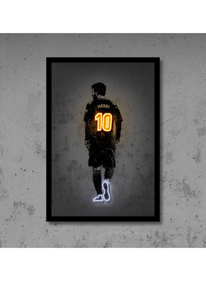 Boomah Accessories - Messi Neon Art Poster With Frame Multicolor 30x40cm - Image 1