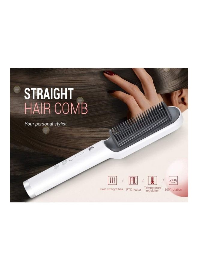 K.SKIN Hair Straightener Brush White/Black - Image 2