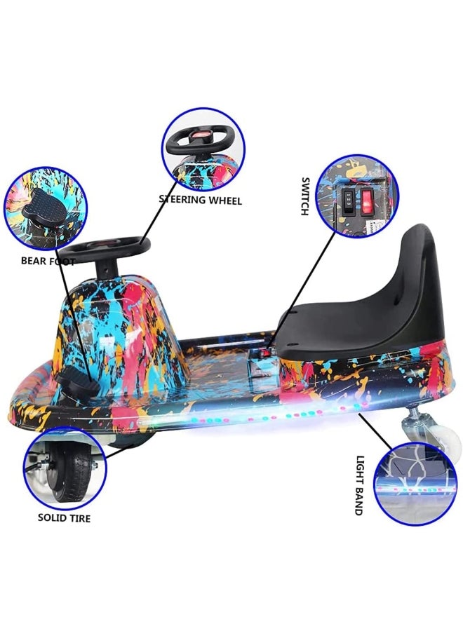 Cool Baby Drift Crazy Cart Kids Go Electric Scooter with Helmet Protective Gear 9.5kg - Image 3