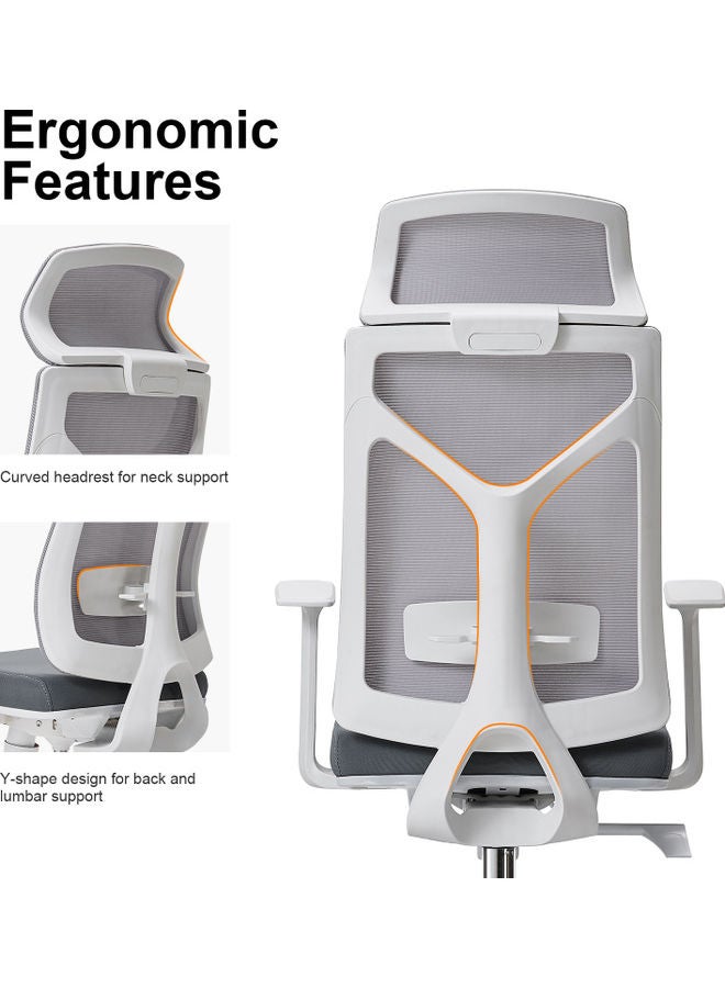 Daqian Ergonomic Office Chair Grey 54x51x117cm - Image 5