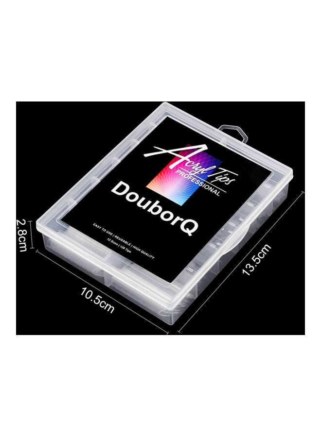 دوبورك أطراف أظافر احترافية مكونة من 120 قطعة مع علبة بلاستيكية شفاف - Image 4