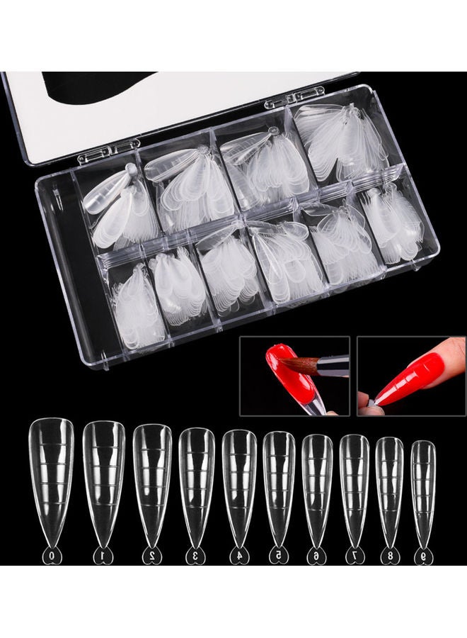 500-Piece Nail Tips  Set Transparent - v1626850798/N49327395A_3