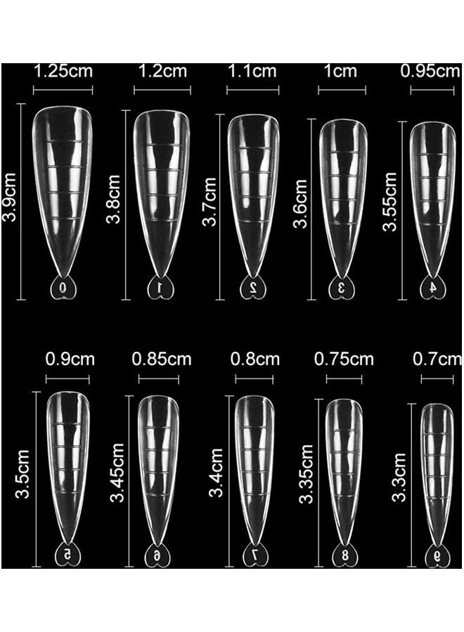 500-Piece Nail Tips  Set Transparent - v1626850798/N49327395A_6