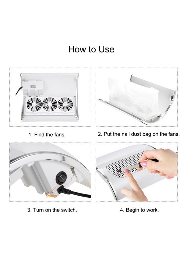 آلة تجميع غبار الأظافر أبيض - Image 5