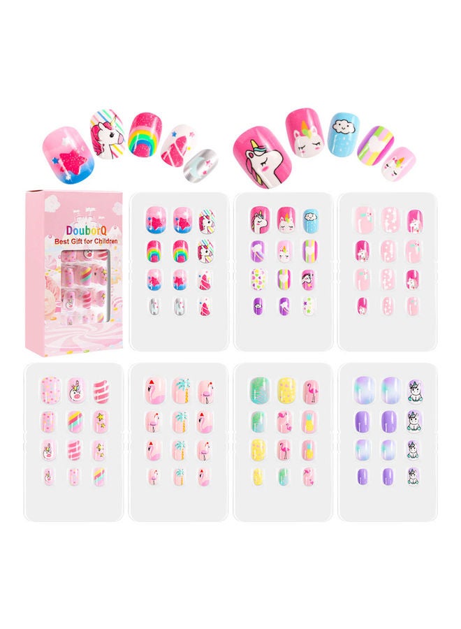 دوبورك طقم أطراف أظافر صناعية مكون من 84 قطعة متعدد الألوان - Image 1