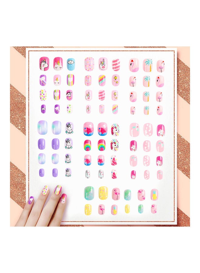 دوبورك طقم أطراف أظافر صناعية مكون من 84 قطعة متعدد الألوان - Image 2