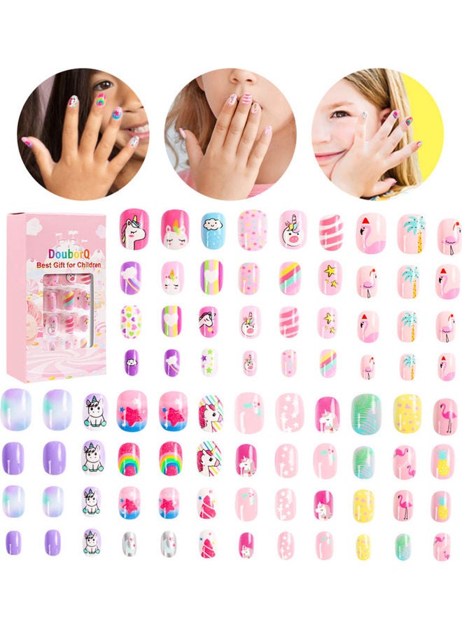 دوبورك طقم أطراف أظافر صناعية مكون من 84 قطعة متعدد الألوان - Image 4