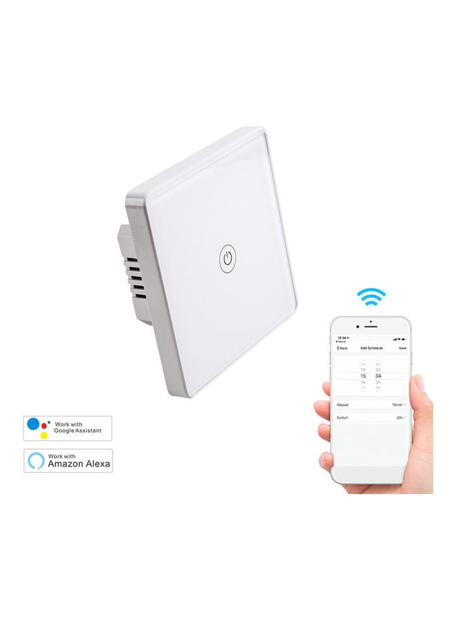 Wi-Fi Smart Touch Light Switch White