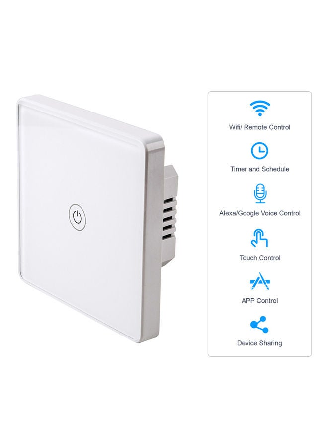 Wi-Fi Smart Touch Light Switch White