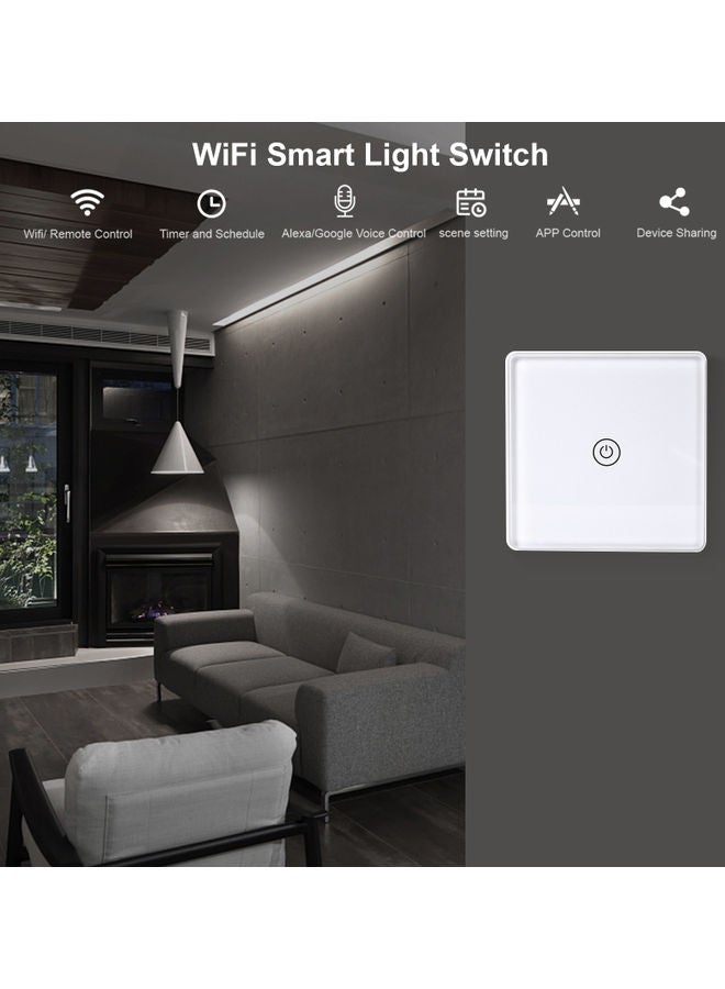 Wi-Fi Smart Touch Light Switch White