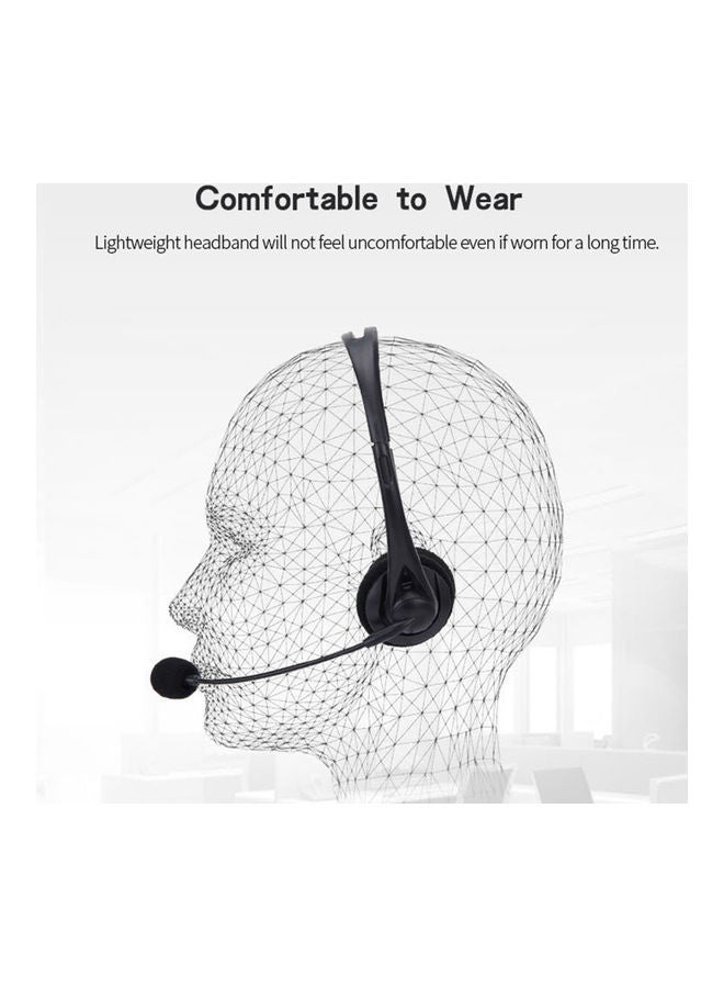 Generic - Call Center Wired Headset Black - Image 1