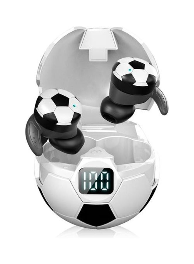 Football Theme 5.1 BT Wireless Earbuds White/Black  - Image 1