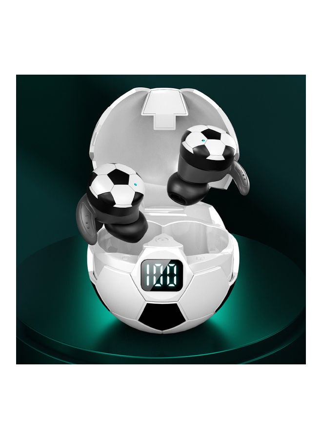 Football Theme 5.1 BT Wireless Earbuds White/Black  - Image 4