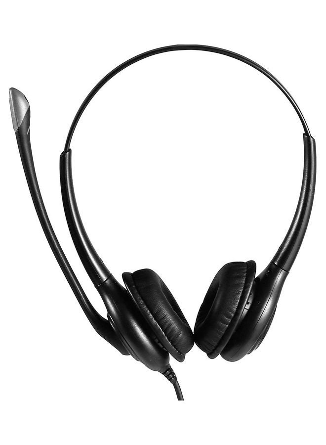 سماعة رأس للاتصال تأتي مع غطاء أذن قابل للتعديل ومُوصل USB أسود - Image 5