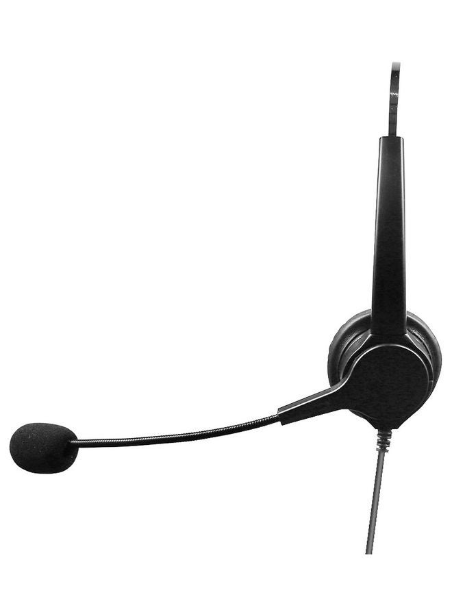 سماعة رأس للاتصال تأتي مع غطاء أذن قابل للتعديل ومُوصل USB أسود - Image 2