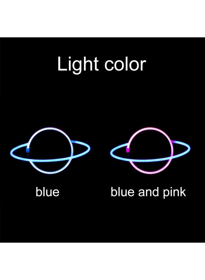 XiuWoo Planet Shaped Neon Light Blue  - Image 4