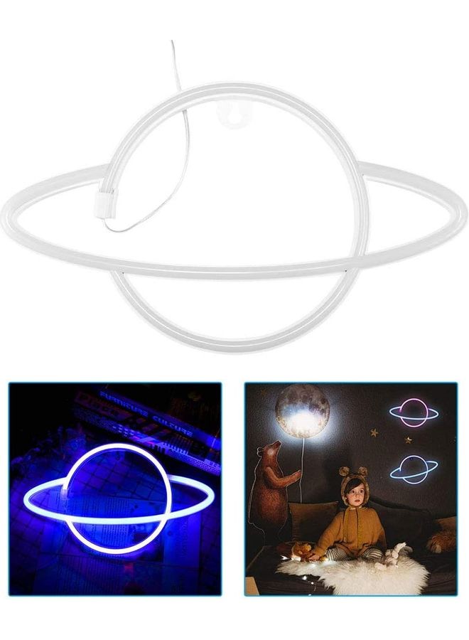 XiuWoo Planet Shaped Neon Light Blue  - Image 5