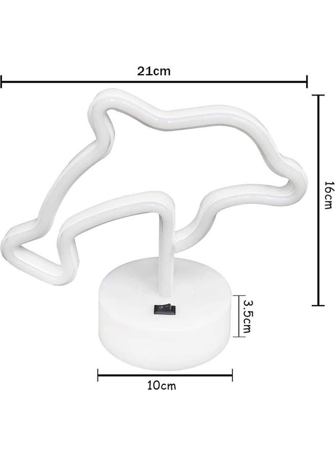 XiuWoo Dolphin Shaped LED Neon Night Light Blue - Image 2