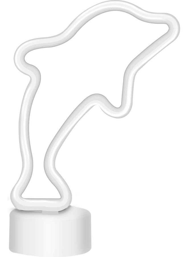 XiuWoo Dolphin Shaped  LED Neon Light Blue - Image 3