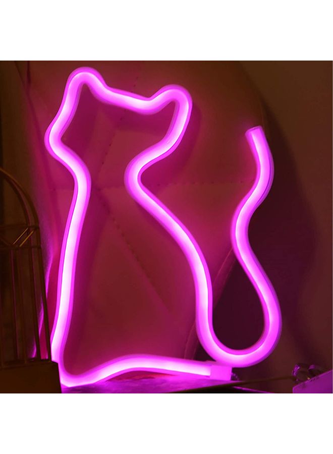 Cat Shaped  LED Neon Light Pink