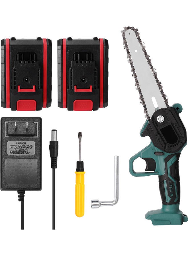 6-Piece Electric Chain Saw Set Blue/Black/Red  - Image 1
