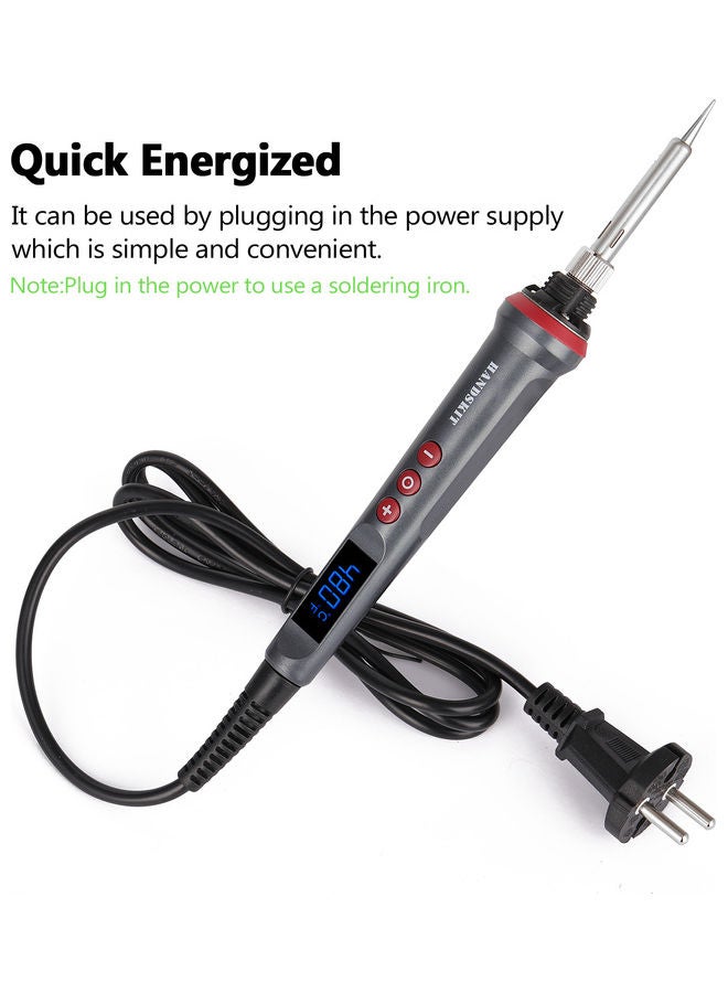 هاندسكيت كاوية لحام بإضاءة LED وقدرة 90 وات لون أسود - Image 4