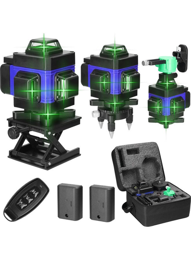 4-Lines Multifunctional Level Laser Machine Set Blue/Black - Image 1