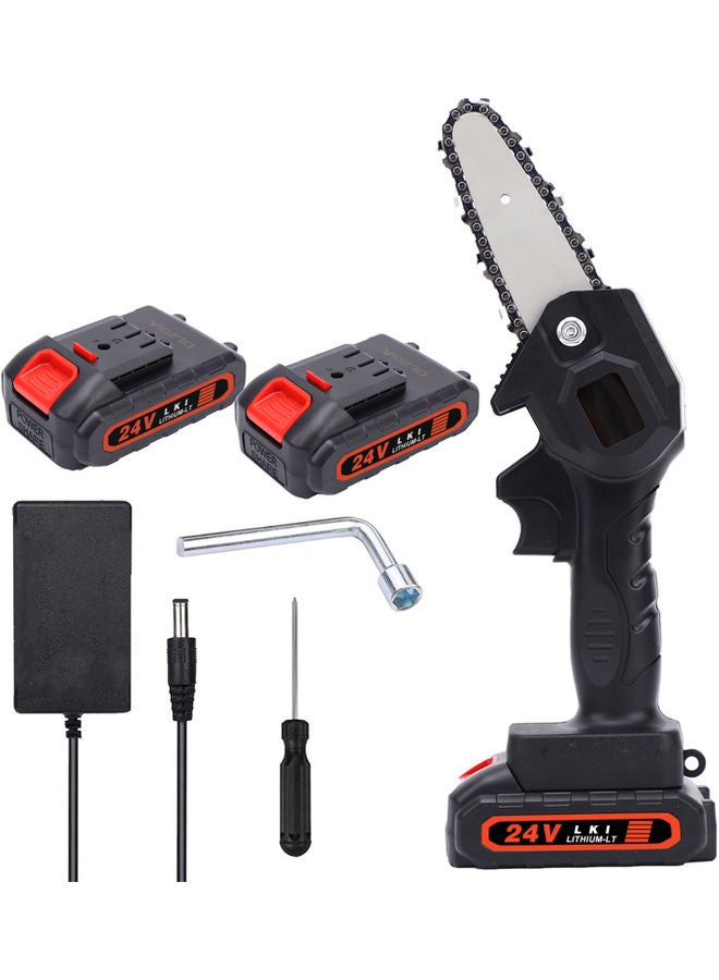 6-Piece Electric Chain Saw Set Black/Silver/Red - Image 1
