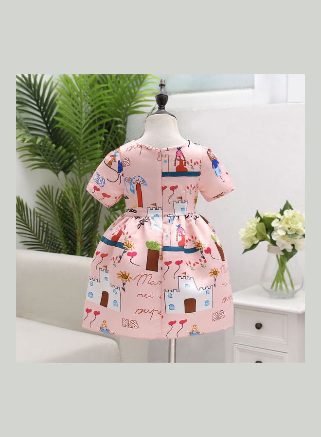 Cartoon Print Mini Dress Multicolour - Image 3