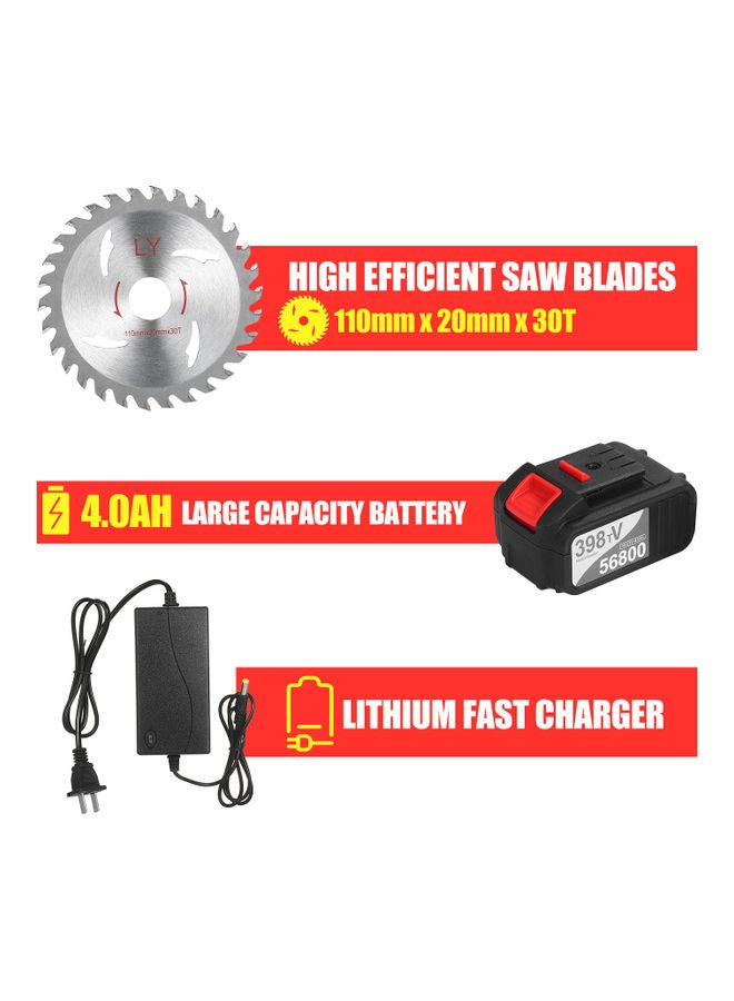 Cordless Circular Electric Saw Black/Silver - Image 4